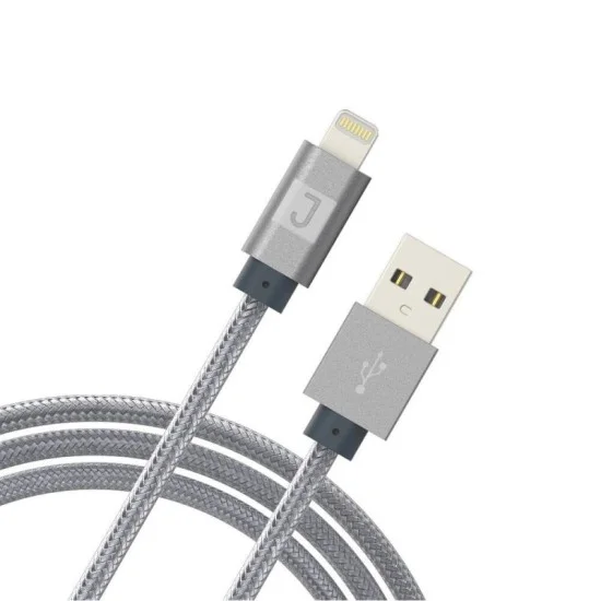 Juku Charge & Sync Lightning  Xl Cable - 3 Meter, Braided, 2.4A, Space Grey Metallic